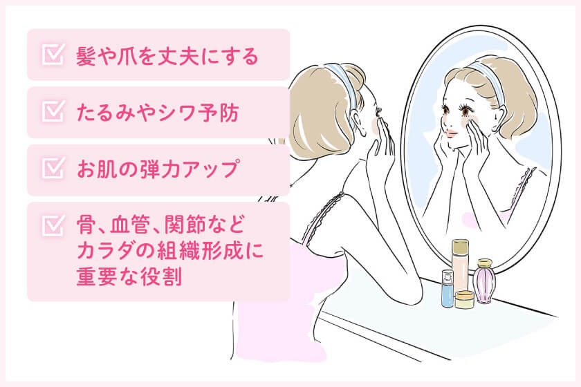 コラーゲンの持つ4つの効果